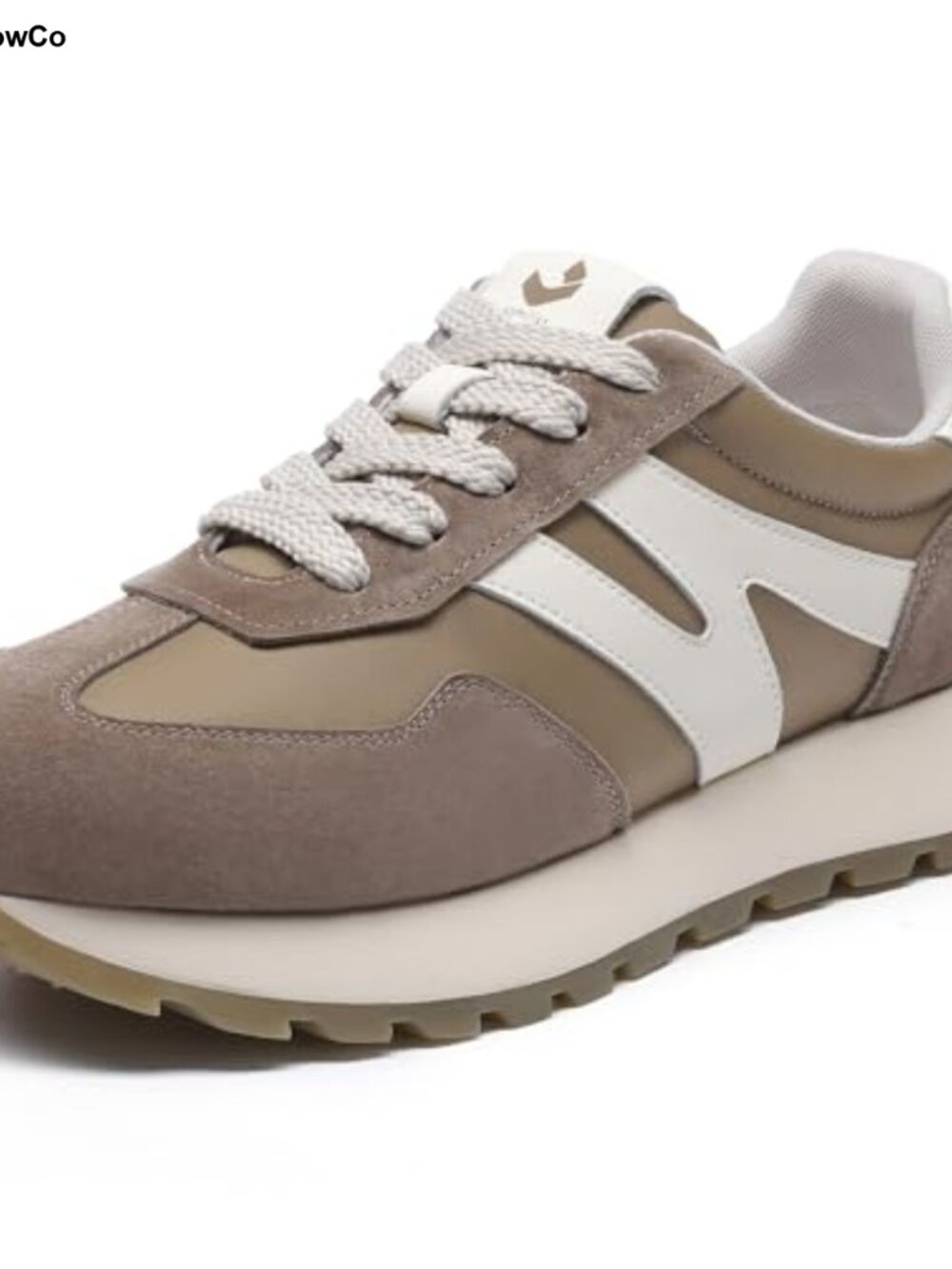 Platform Sneakers Women Leather Suede Walking Tennis Shoes